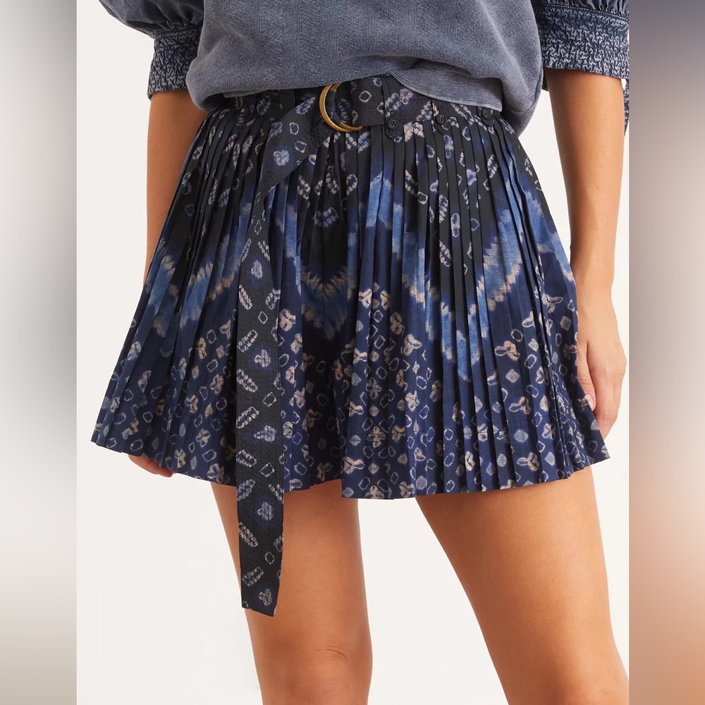 Ulla Johnson Ikat Belted Shorts